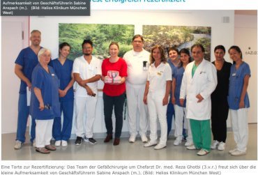 Erneute Auszeichnung – Gefäßzentrum München West erfolgreich rezertifiziert | Dr. Reza Ghotbi